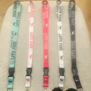 PINK nylon lanyards
